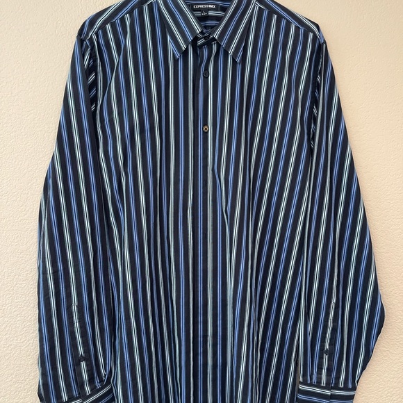 Men’s Large Express Long Sleeve Button Up Shirt - Picture 1 of 1